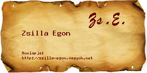 Zsilla Egon névjegykártya